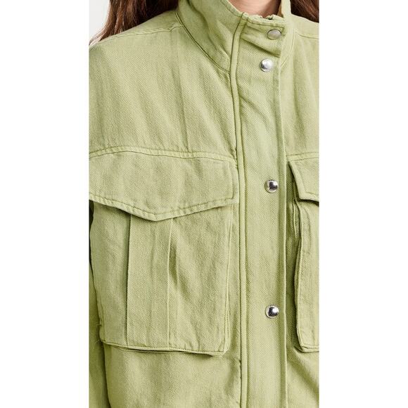NWT [BLANKNYC] Green Linen Cotton Utility Jacket w/ Drawstring Hem – Size M - Picture 5 of 16